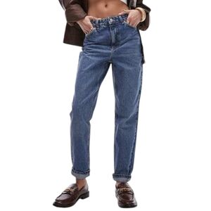 Topshop Relaxed Fit Jeans Classic Mom Blue Jeans size 26 Grunge